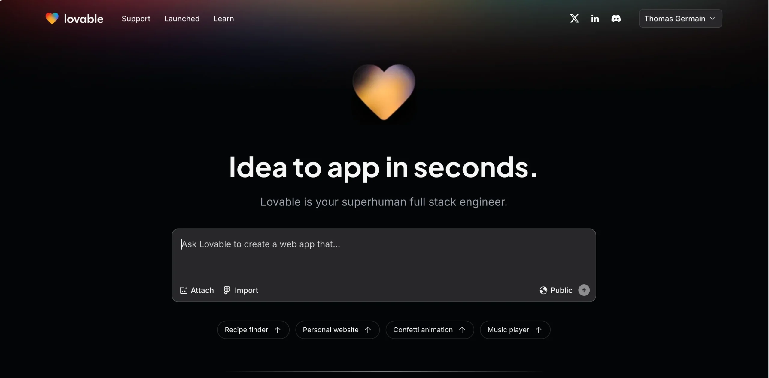 J’ai essayé Lovable pour créer une Landing page